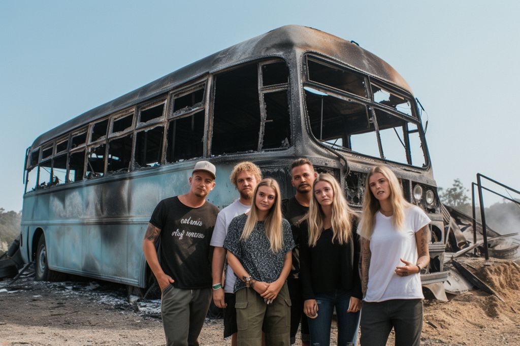 Tourists Escape Burning Bus on Bangkok Expressway